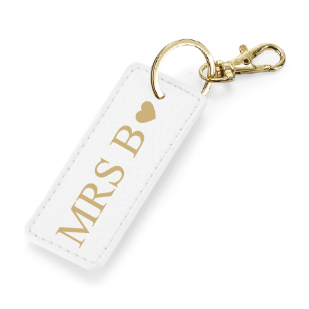 Mrs Heart Tag Key Ring