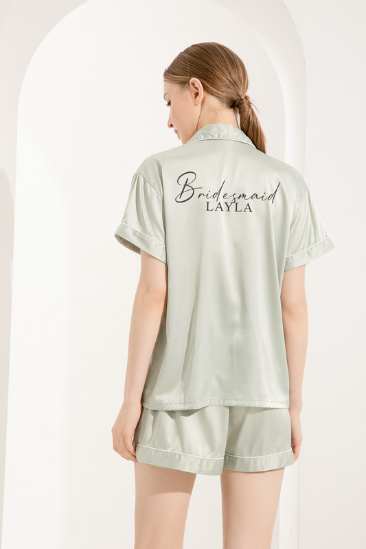 Layla Personalised Satin Pyjama Set - Adult