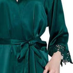 Satin Lace Bridal Party Robe - Hattie Design