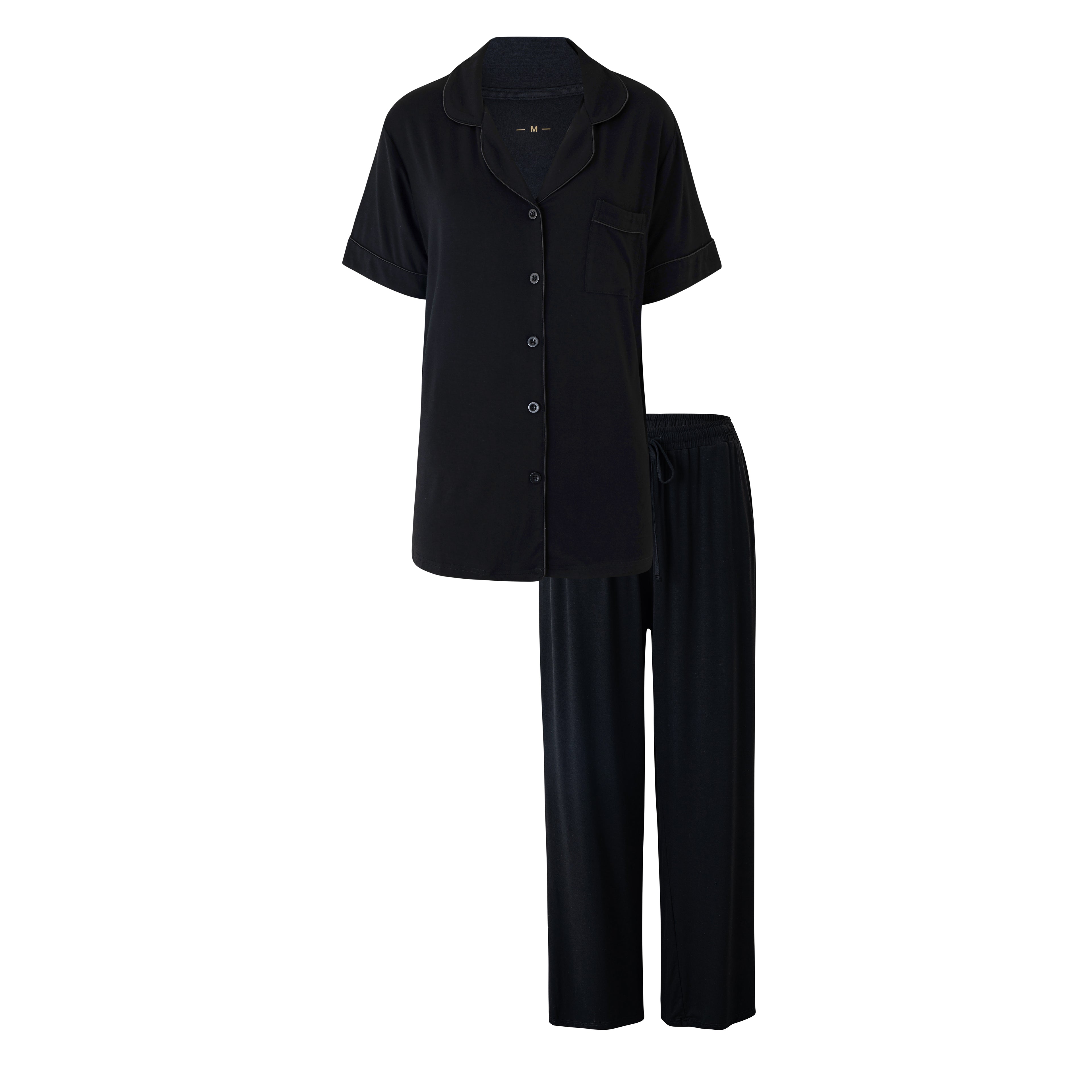 'Sophia' Relaxed Short Sleeved Long Pyjama Set