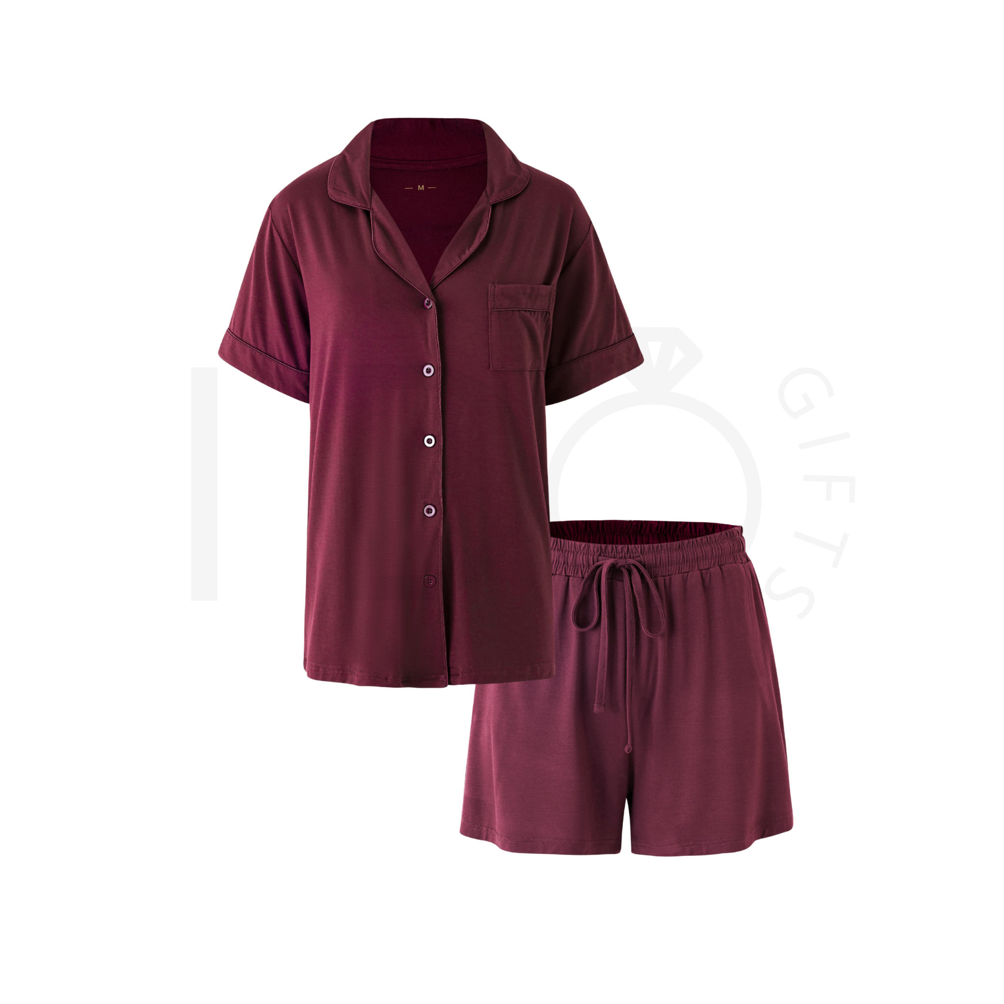 Relax Short Pyjama Set - Wine