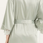 Satin Lace Bridal Party Robe - Olivia Design
