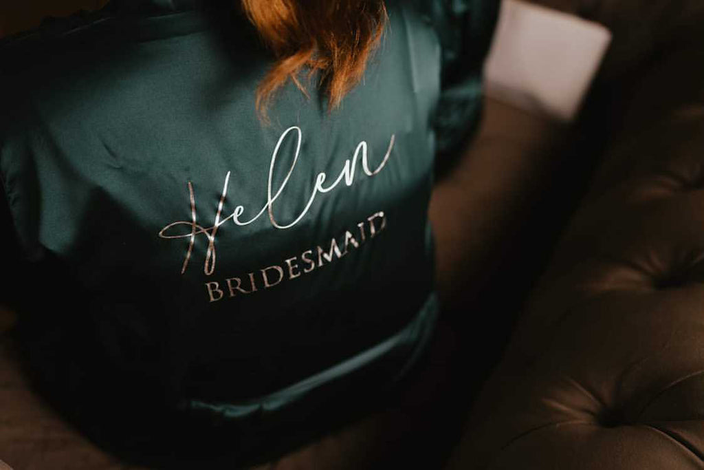 Satin Lace Bridal Party Robe - Lottie Design
