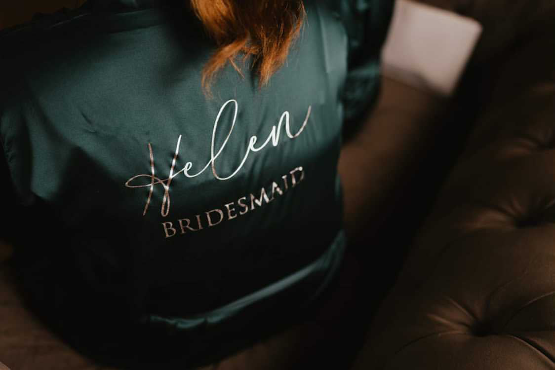 Satin Lace Bridal Party Robe - Lottie Design