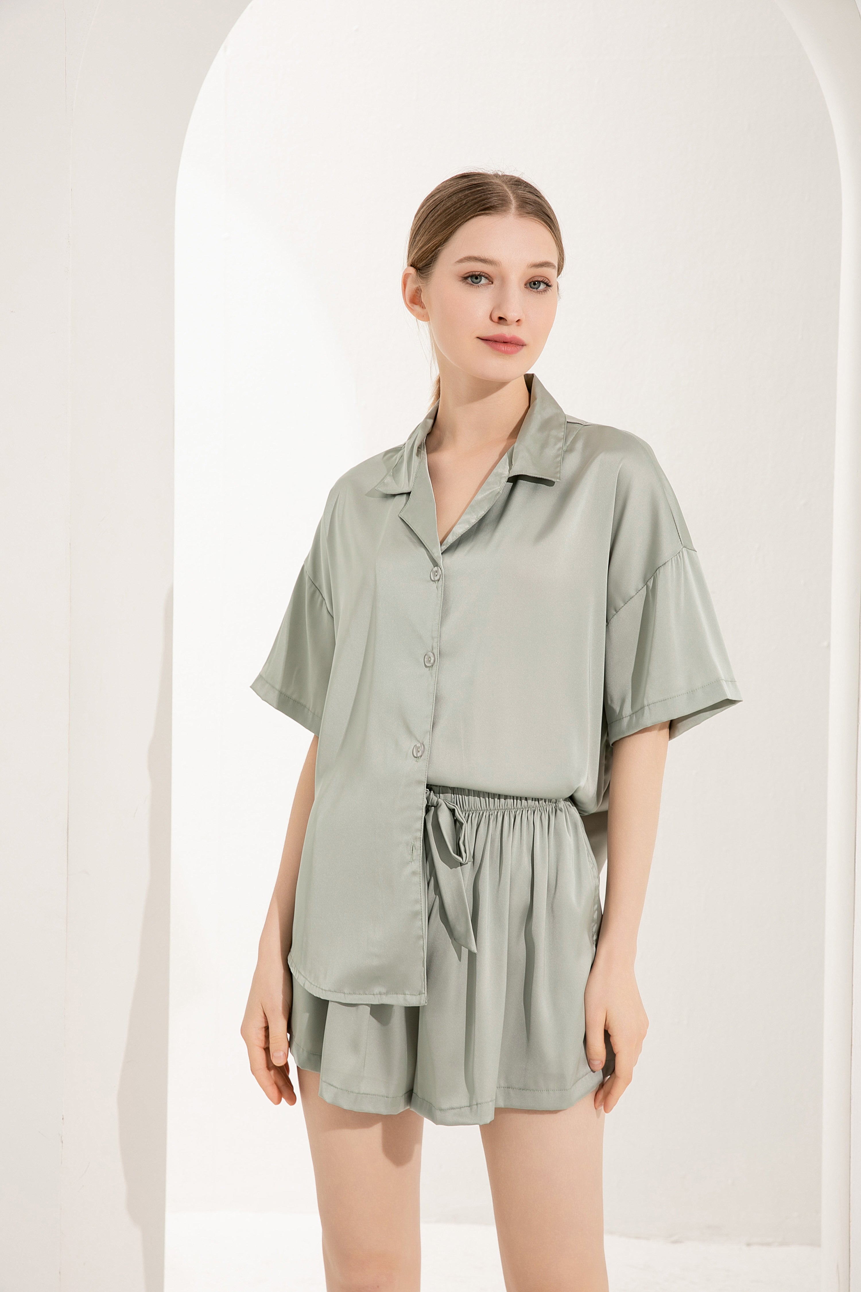 Luxury Satin Relaxed Fit Pyjama Set - Michelle Design
