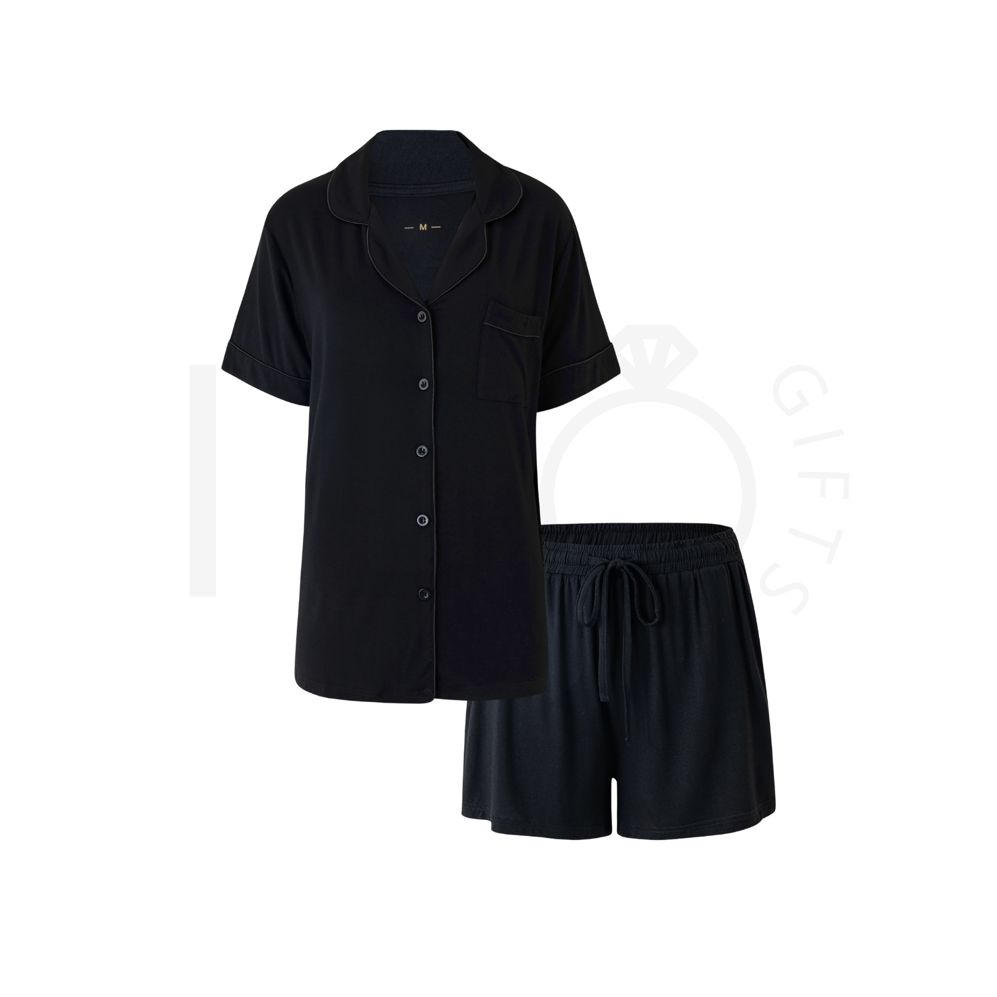 Relaxed Short Pyjama Set - Black
