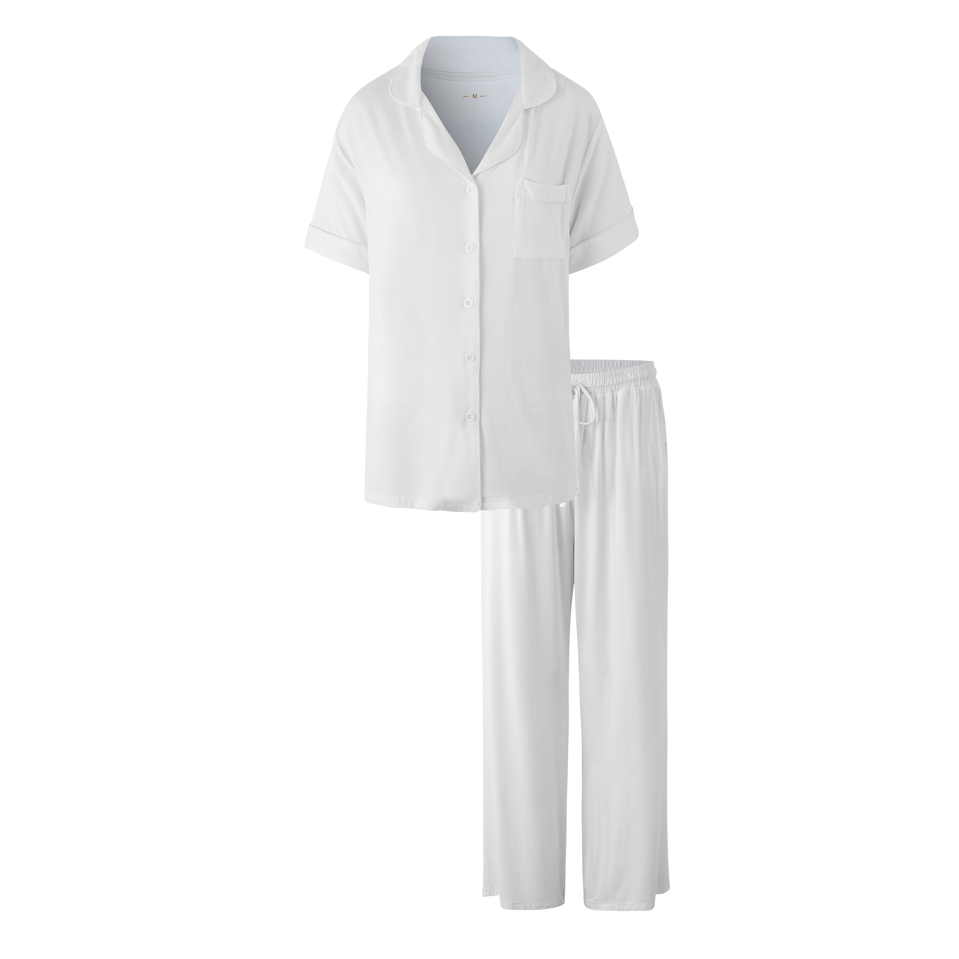 'Sophia' Relaxed Short Sleeved Long Pyjama Set