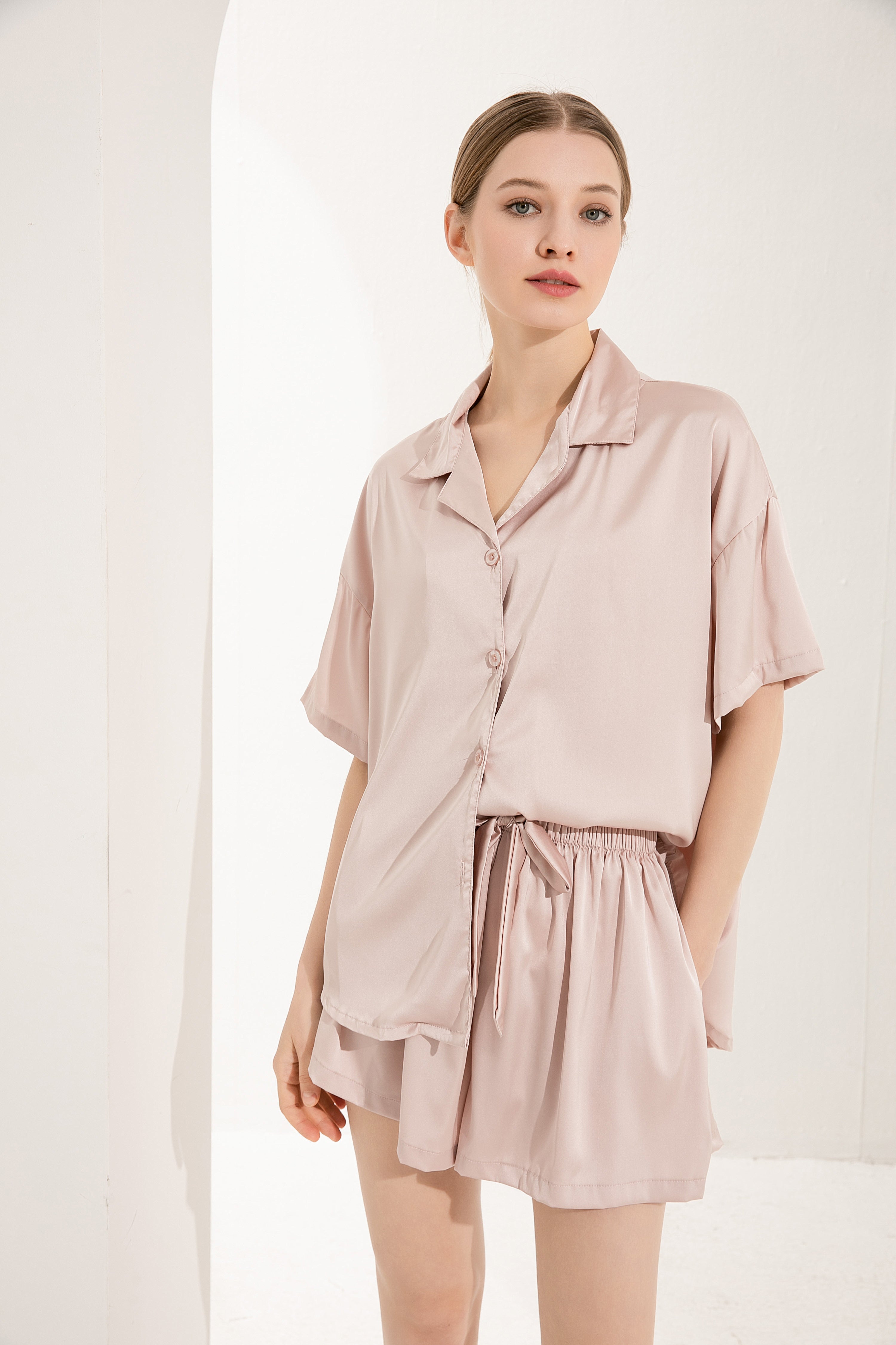 Luxury Satin Relaxed Fit Pyjama Set - Michelle Design