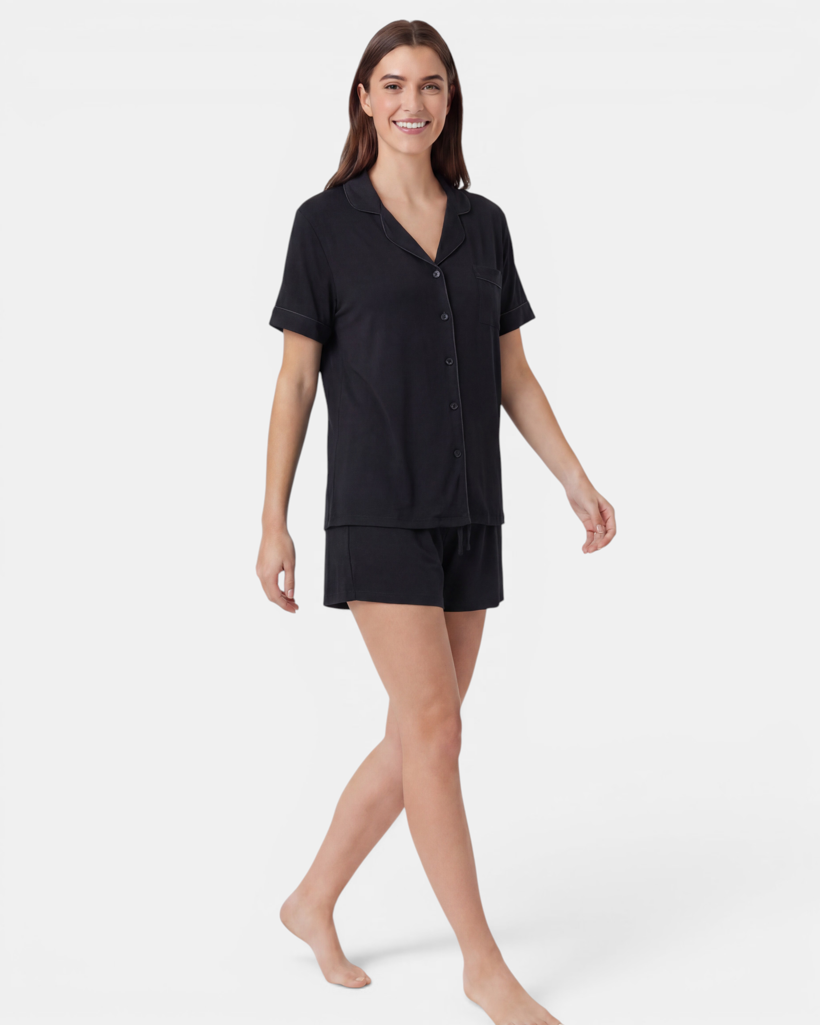 Relaxed Short Pyjama Set - Black
