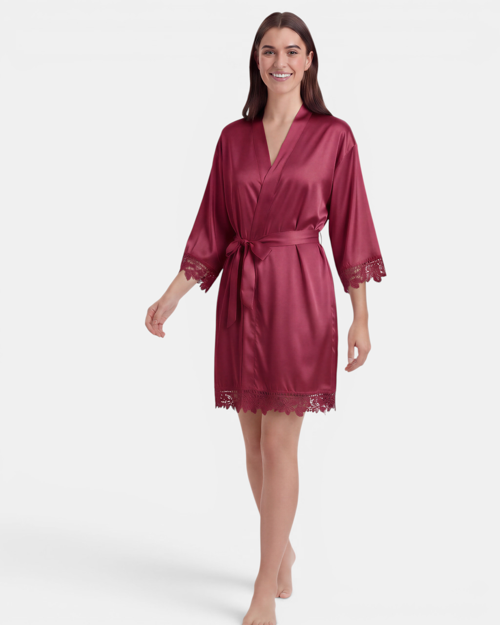 Satin Lace Robe 'Lottie Design'