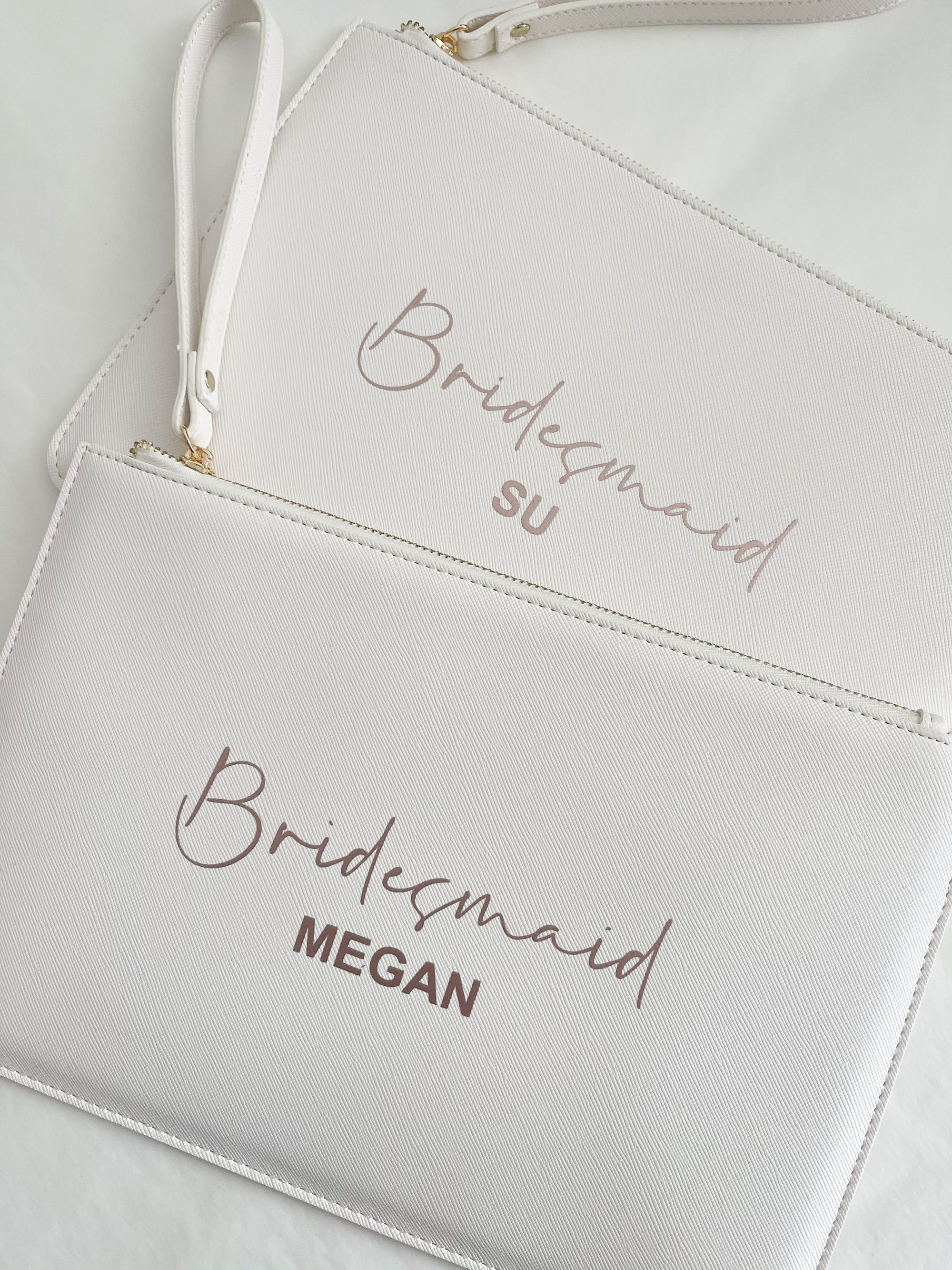 Personalised Luxury Bridal Party Pouch Bag