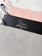Personalised Luxury Bridal Pouch Bag - “Olivia design”
