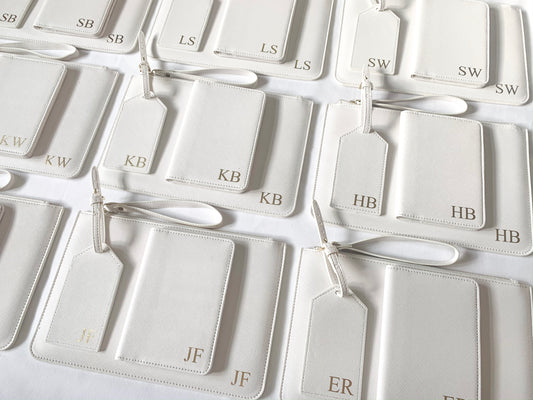 Monogrammed Luxe Passport and Clutch Set