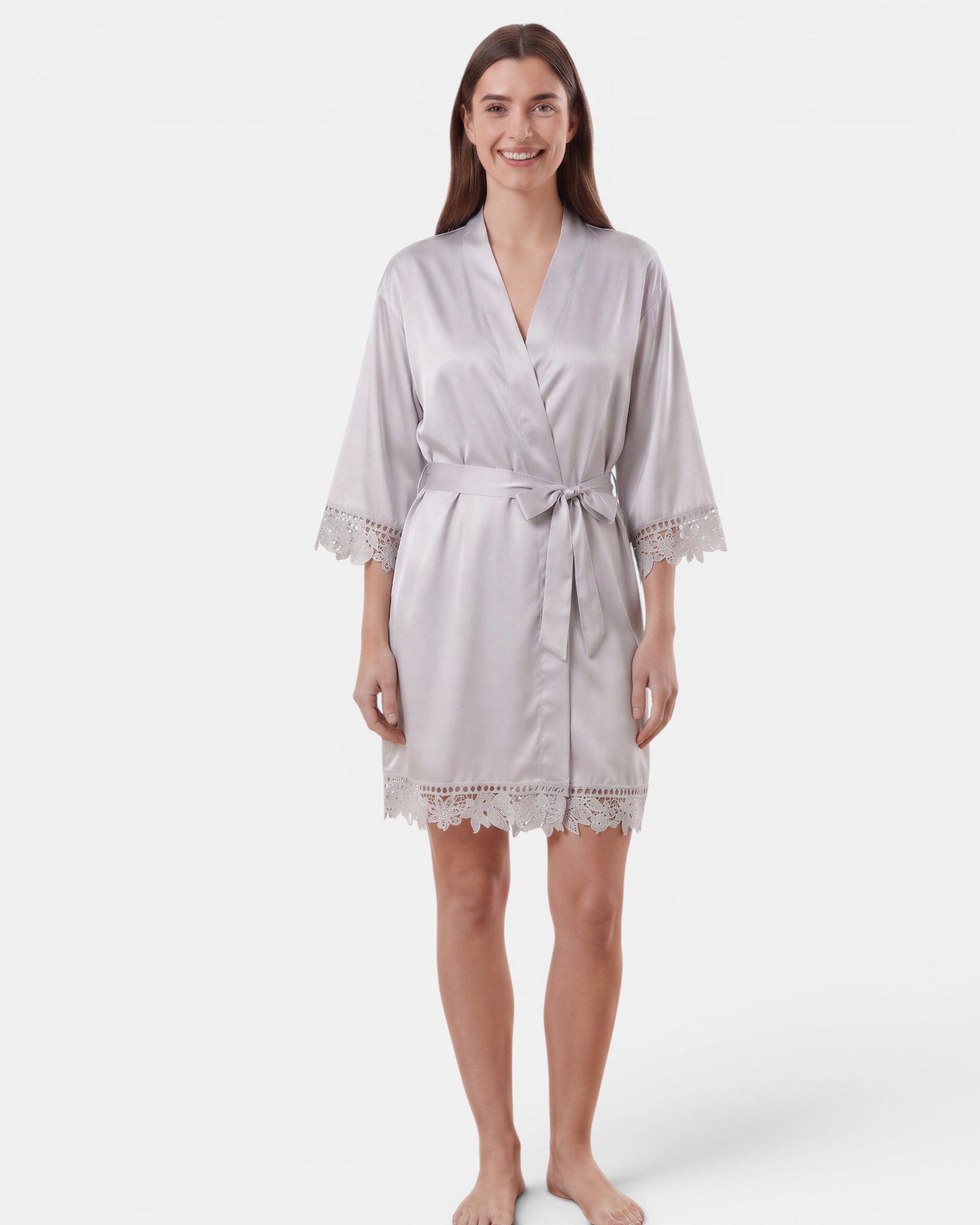 Satin Lace Robe 'Lottie Design'