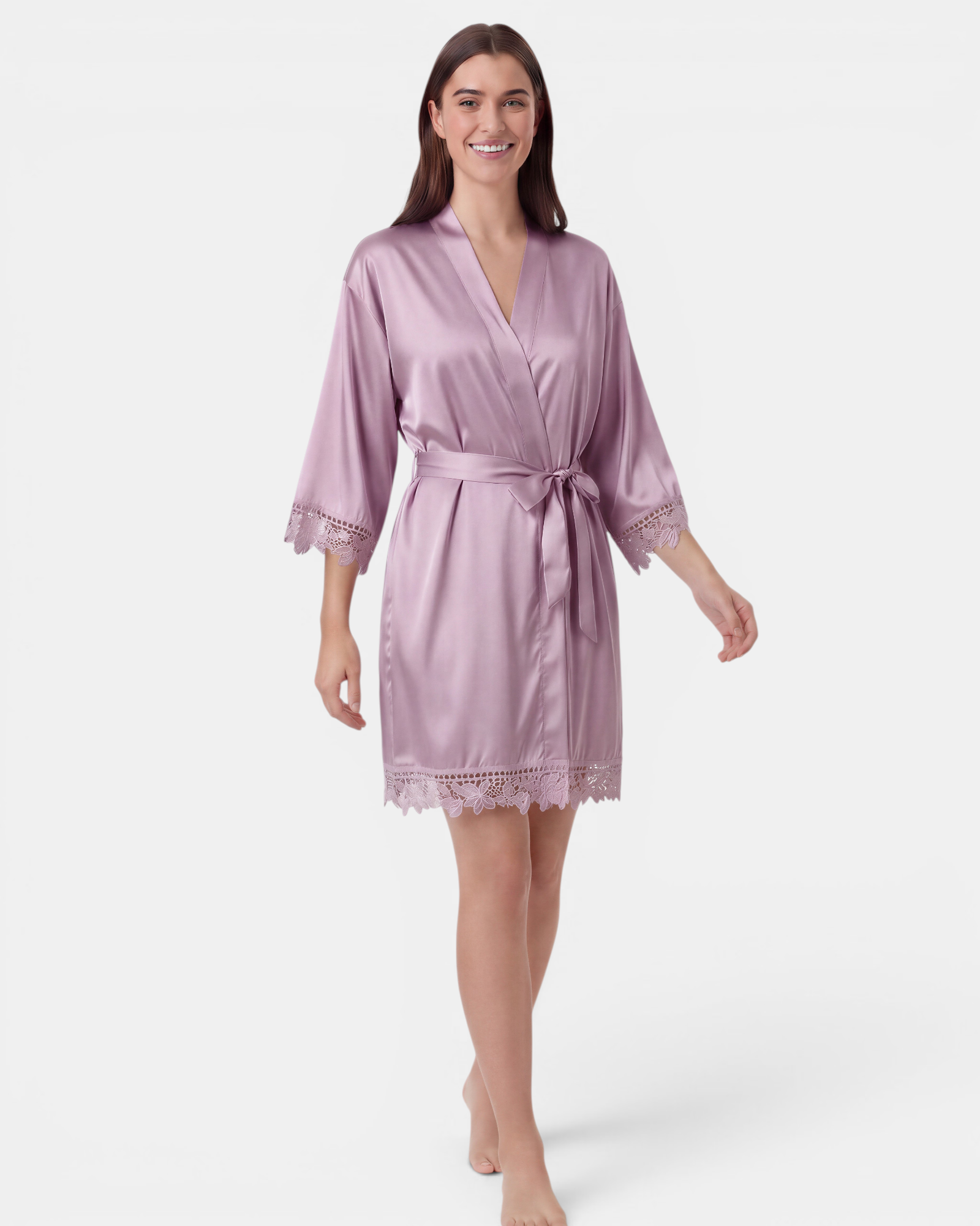 Satin Lace Robe 'Lottie Design'