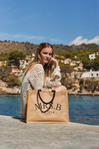 Mrs Contrast Jute Bag