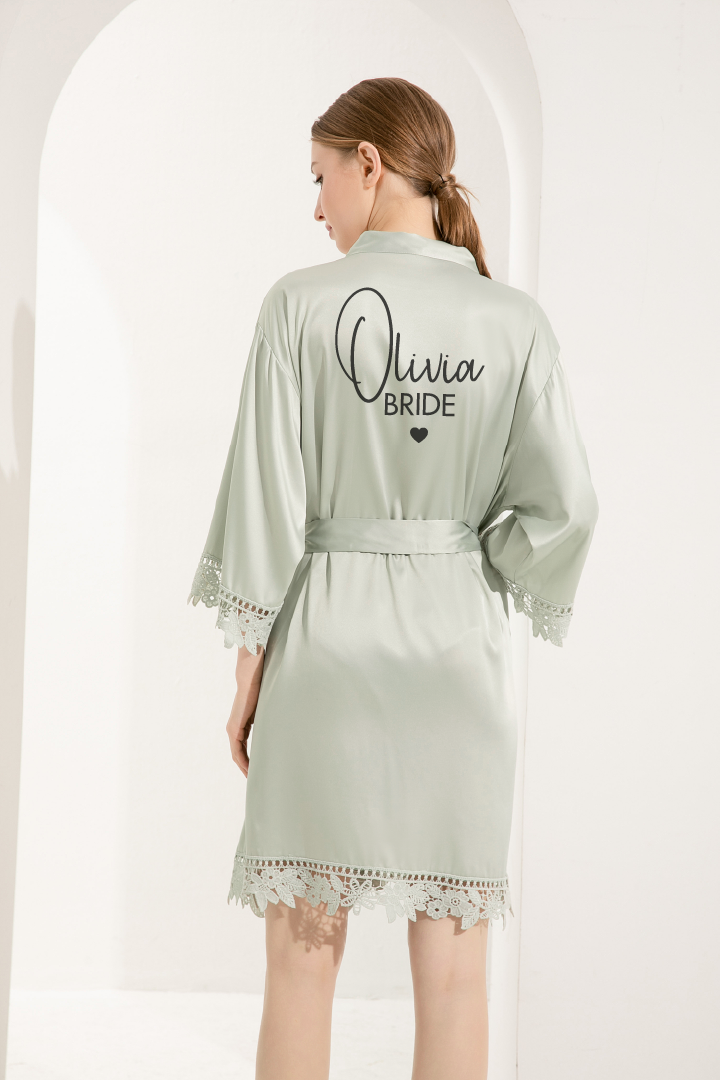 Satin Lace Robe 'Olivia Design'