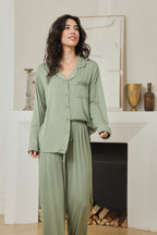 Relax Monogrammed Long Pyjama Set