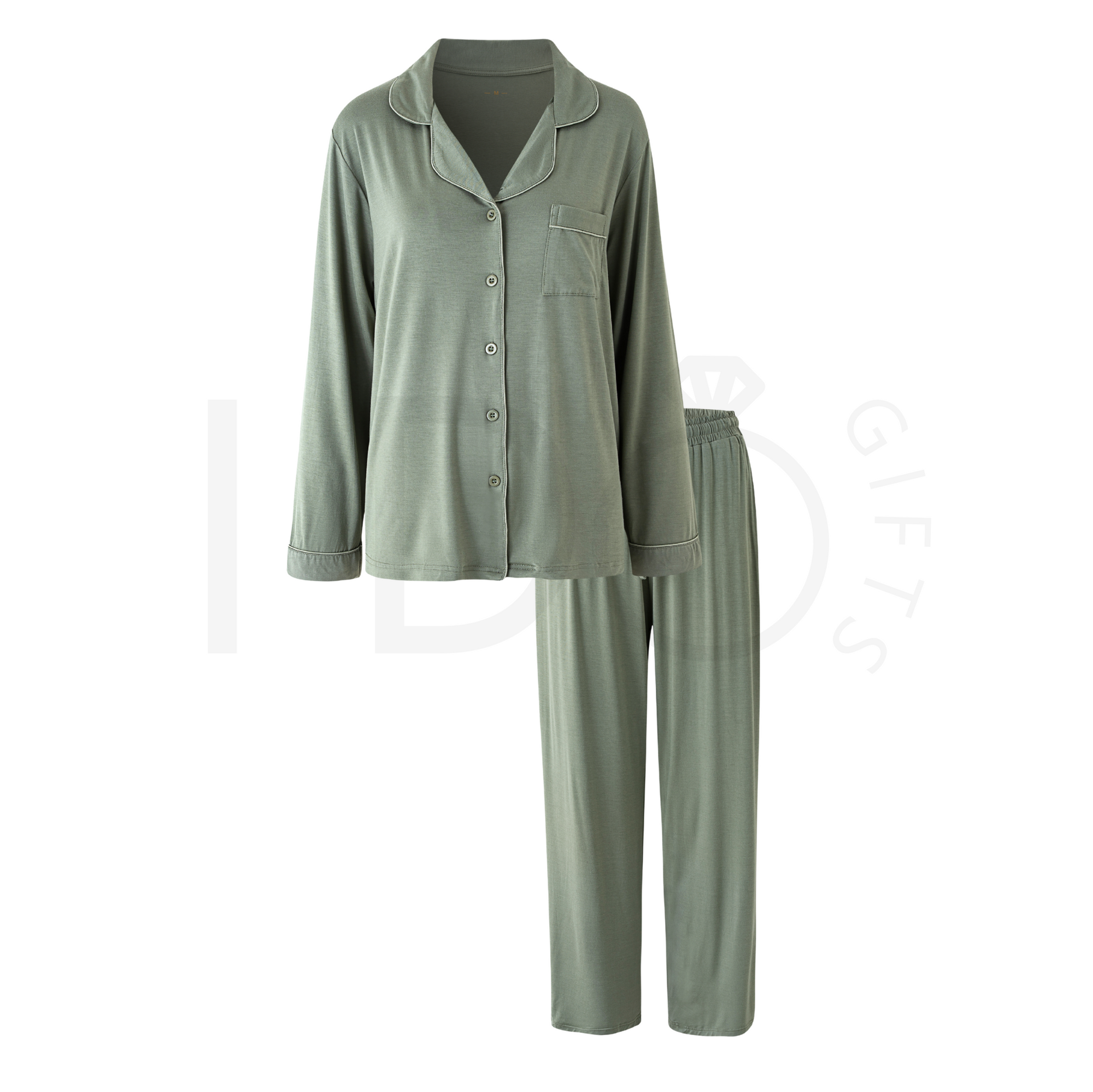 Relax Monogrammed Long Pyjama Set