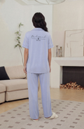 'Sophia' Relaxed Short Sleeved Long Pyjama Set