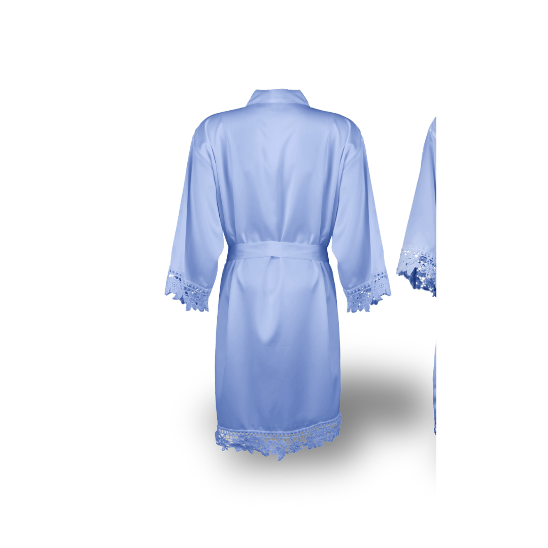 Satin Lace Bridal Party Robe - Olivia Design