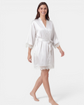 Satin Lace Robe 'Monogrammed'