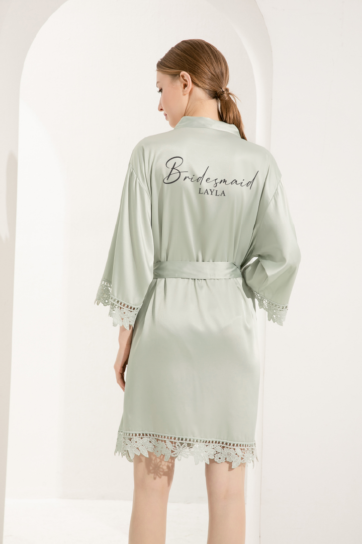 Satin Lace Robe 'Layla Design'