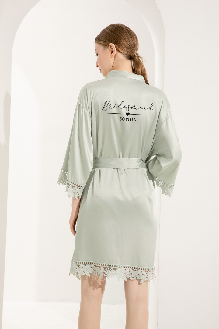 Satin Lace Robe 'Sophia Design'